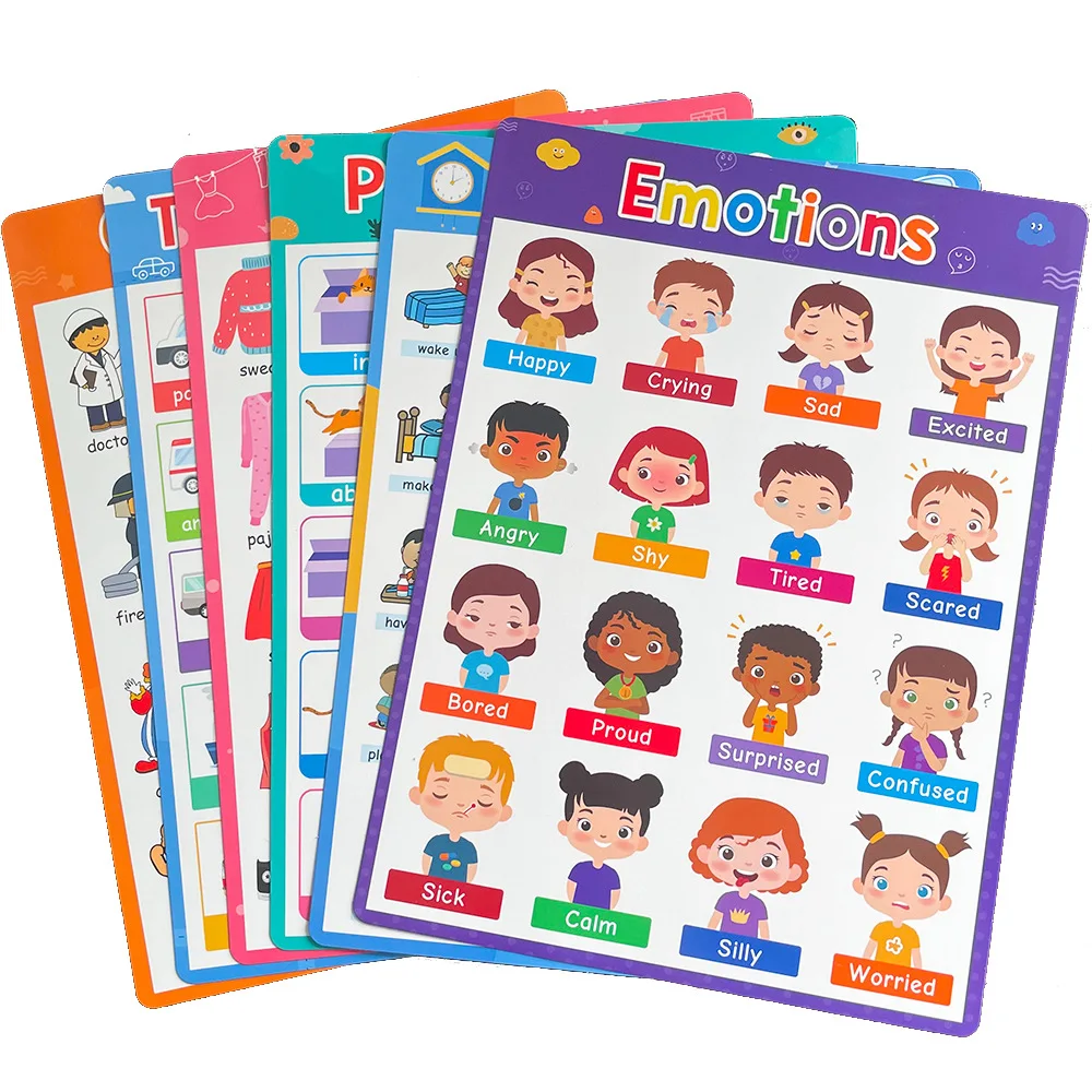 مجموعة ملصقات تحت عنوان مكونة من 20 ملصقًا مكون من 20 ملصقًا للإدراك على شكل حيوانات إنجليزية مقاس A4 مناسب للأطفال