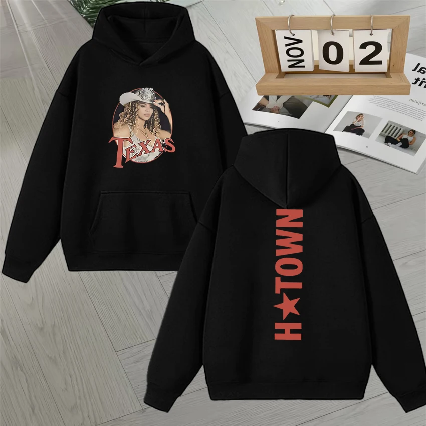 

Cowboy Carter Beyonce Music Tour 2025 Double Sided Print Long sleeve Men Women Fleece Hoodies Autumn Winter Unisex Sweatshirts
