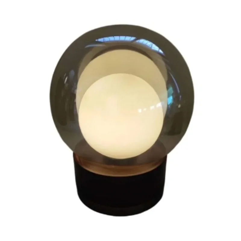 

Art desk lamp light luxury glass ball
