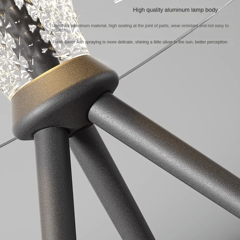 Acrylic Waterproof LED Charging Solar Courtyard Balcony Pavilion Outdoor Table Lamp Simple Outdoor Portable Lighting Chandelier