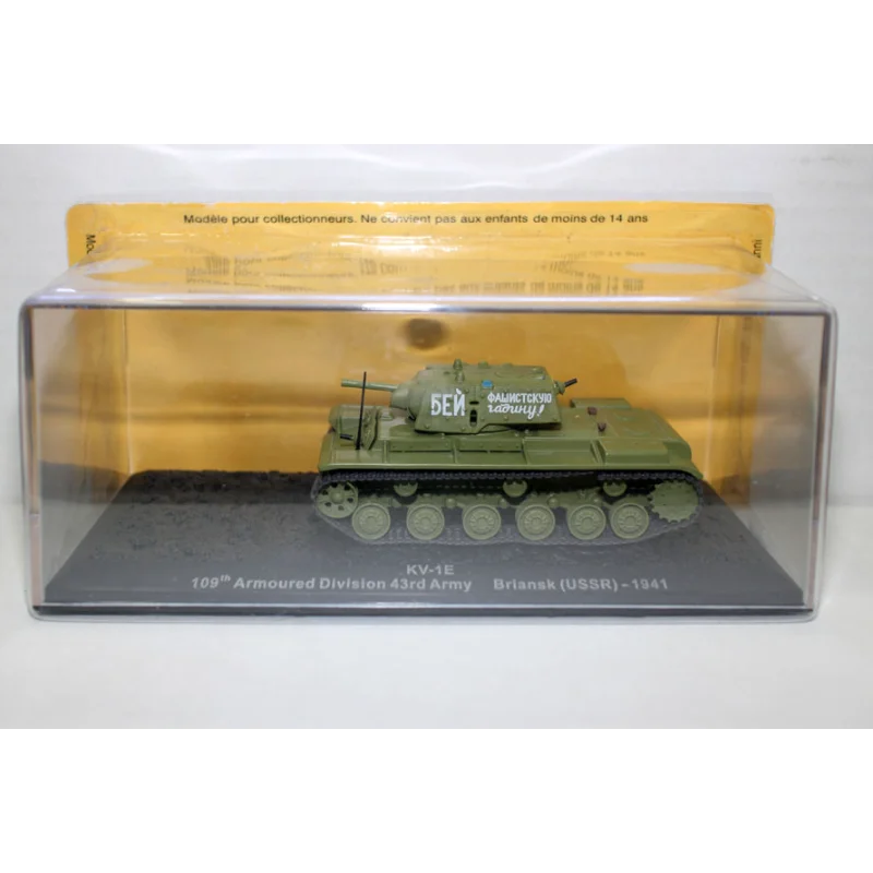 Tanque a escala 1/72 KV-1, modelo de coche soviético Voroshilov de la Segunda Guerra Mundial, juguete coleccionable, regalo, adorno de exhibición de recuerdo