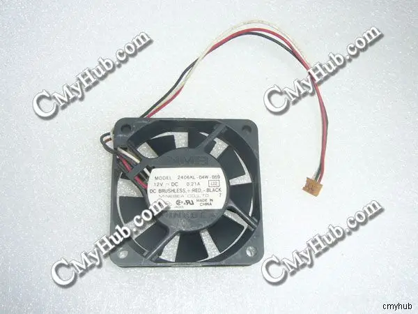 For NMB 2406KL-04W-B59 L02 DC12V 0.21A 6015 6CM 60MM 60X60X15MM 3pin Cooling Fan 2406KL-04W-B59 L02