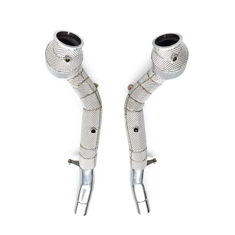 

Приемная труба (даунпайп) с теплозащитным экраном для Ferrari California T 3.9T 2012-2018, прямая установка, нержавеющая сталь, выхлопная система