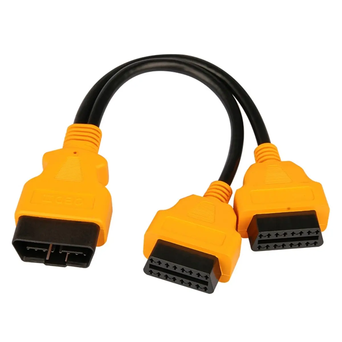 ABQE OBD2 Splitter Cable 1 to 2 Extension Cord - Multi-Function OBDII Diagnostic Adapter for Extended Vehicle Connectivity