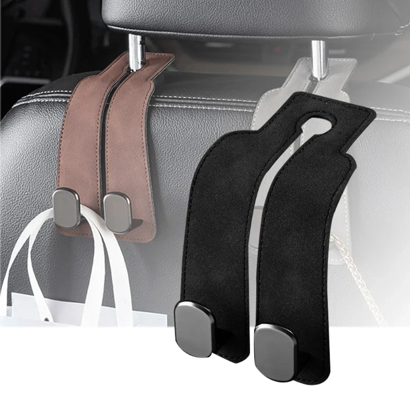 2 in 1 Car Hook For Car Rear Seat Back Hooks Headrest Hanger Clip Universal Double Hooks Holder Storage Car Interior Accessories