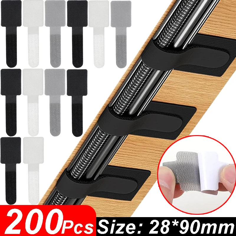 Reusable Cable Ties Adjustable Wires Holder Cable Tie Adhesive Cables Organizers Wire Winder Straps Clips Desk Cords Management