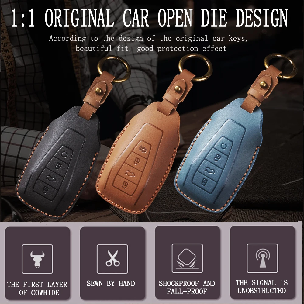 Car Key Fob Cover Case Shell Holder Set For Geely Coolray X6 Emgrand Global Hawk GX7 Remote Accessories Car-Styling Keychain