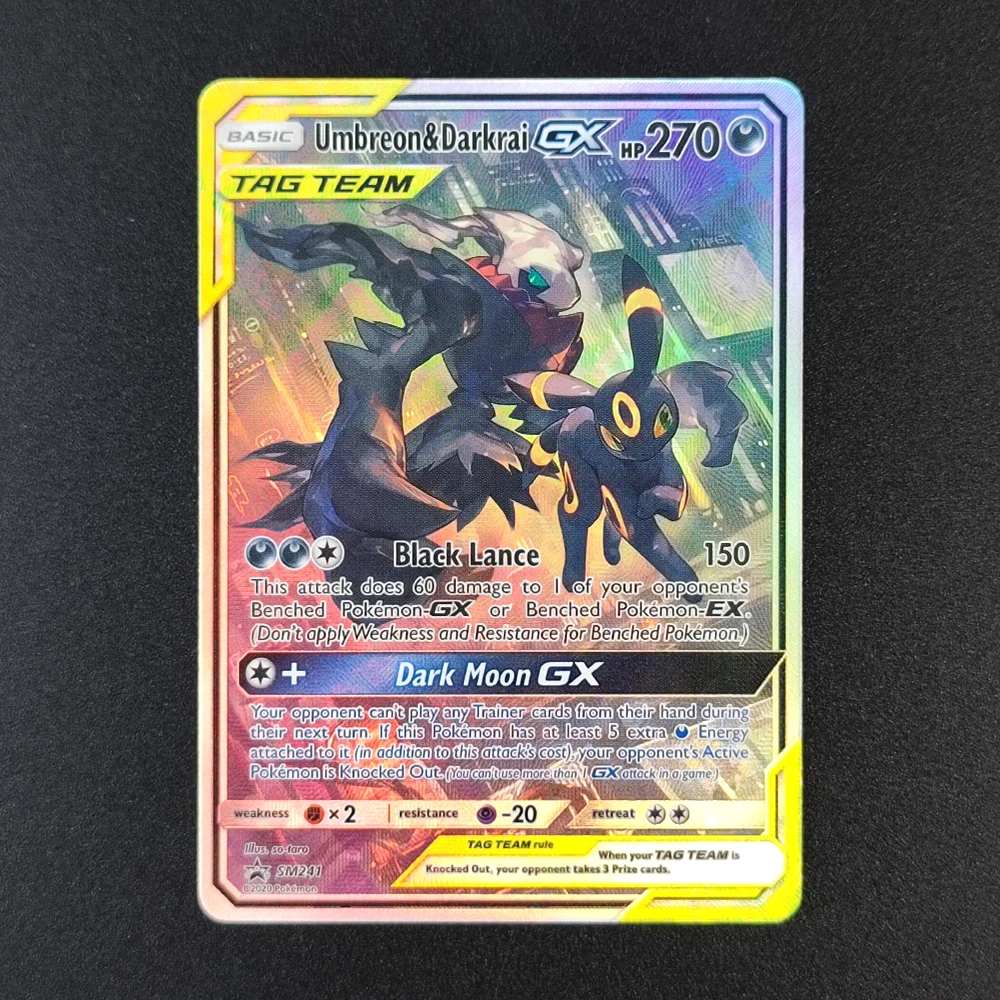لتقوم بها بنفسك PTCG الإنجليزية علامة فريق GX Umbreon Mewtwo Moltres Zapdos Articuno Espeon Deoxys Braixen هواية جمع بطاقة فلاش لعبة