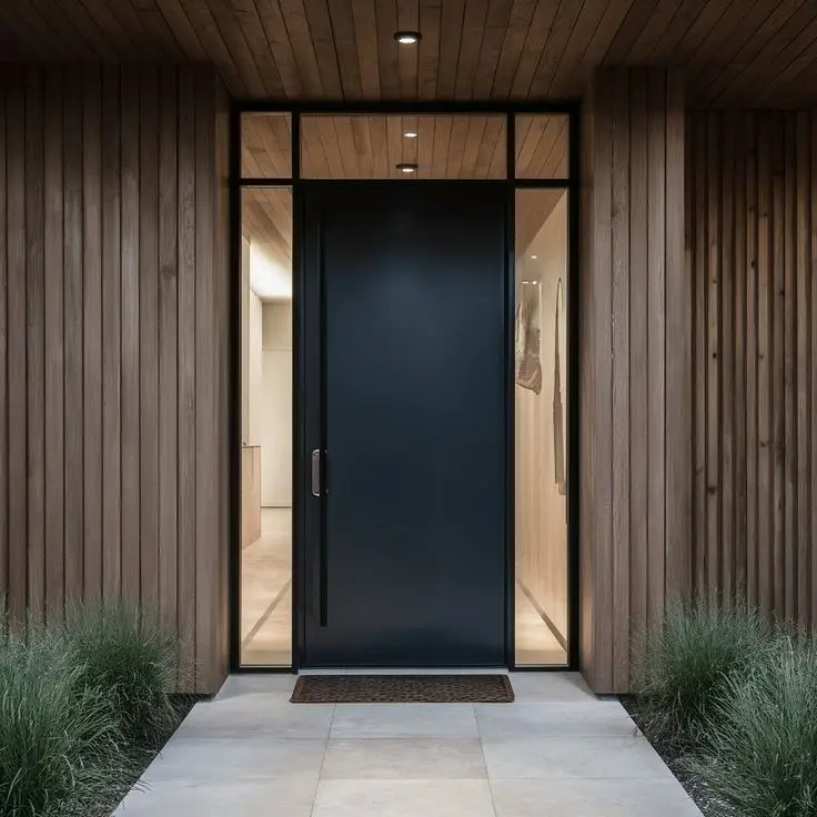 

Main Entrance House Door Wholesale Exterior Villa Security Doors with Glass Modern Design Casement Entry Front Doors for House