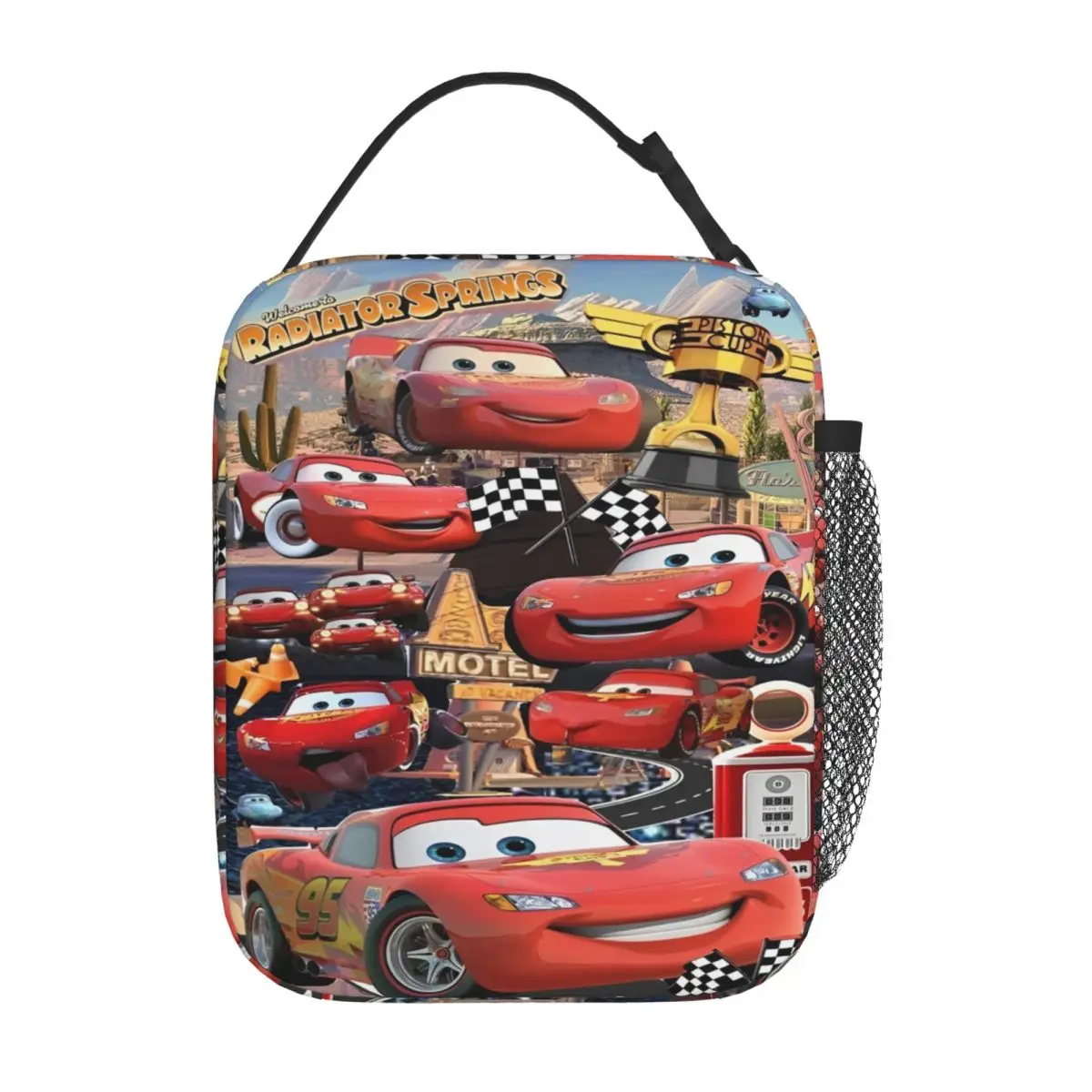 

Lightning Mcqueen Cute Car Thermal Insulated Lunch Bag for Work Portable Anime Food Bag Container Cooler Thermal Food Box
