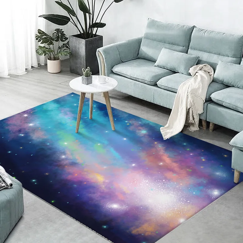 3D Galaxy Space Stars Carpets,Large Floor Mats,Soft Flannel,Home Living Room Decor,Bedroom Parlor,Tea Table Area Rugs,Vortex Rug