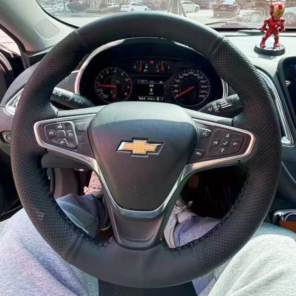 Customization Car Steering Wheel Cover Accessories Hand Sewing Microfiber Leather For Chevrolet Aveo Bolt Cavalier Cruze Onix
