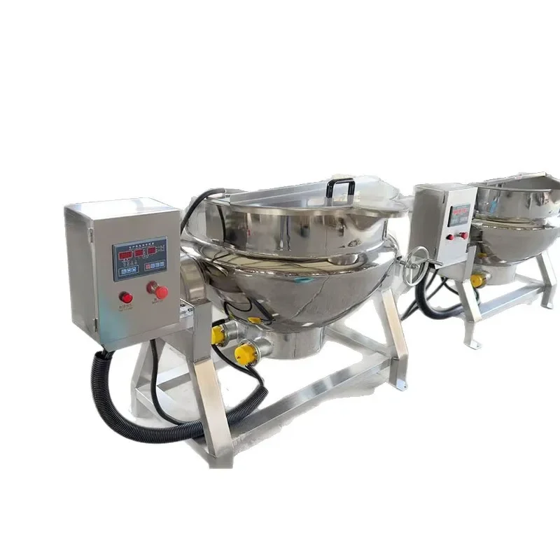 

Electric heating automatic stirring sandwich pot, jam boiling sandwich pot