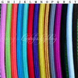 5M Vintage Cable 2*0.75 Textile Fabric Electrical Wire DIY Pendant Light Lamp Lighting Braided Electrical Cable Woven Power Cord