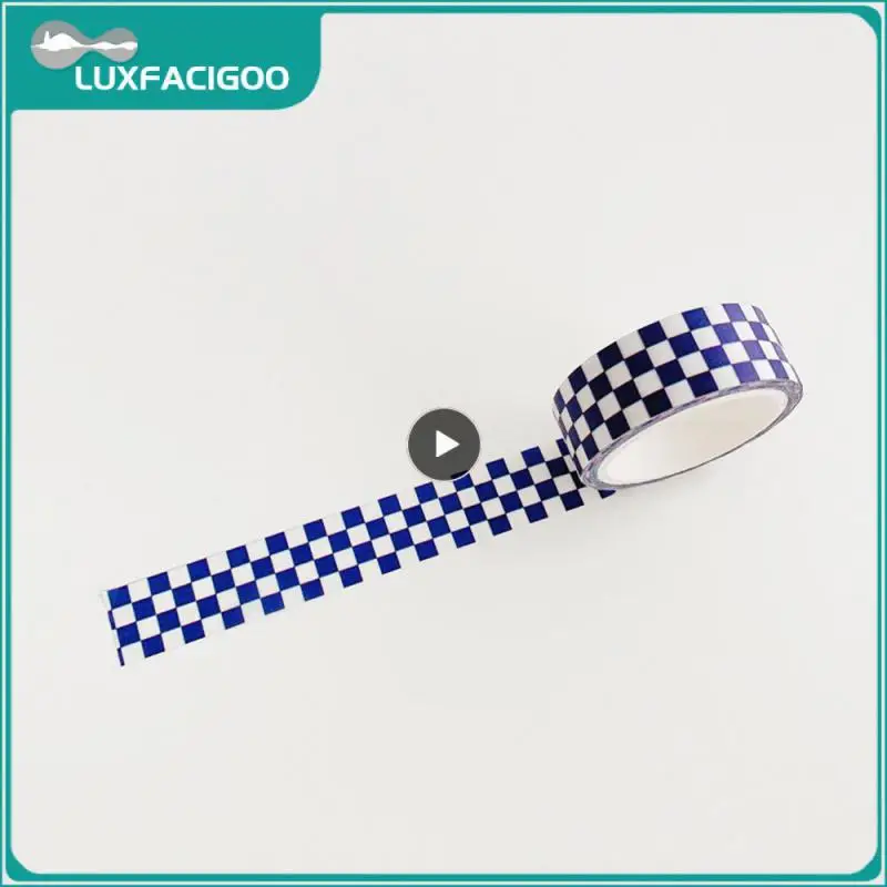 ملصقات زخرفية بتصميم نمط فحص أزرق فريد من نوعه، ملصقات زخرفية لاصقة سهلة الاستخدام، واشي عالي الجودة