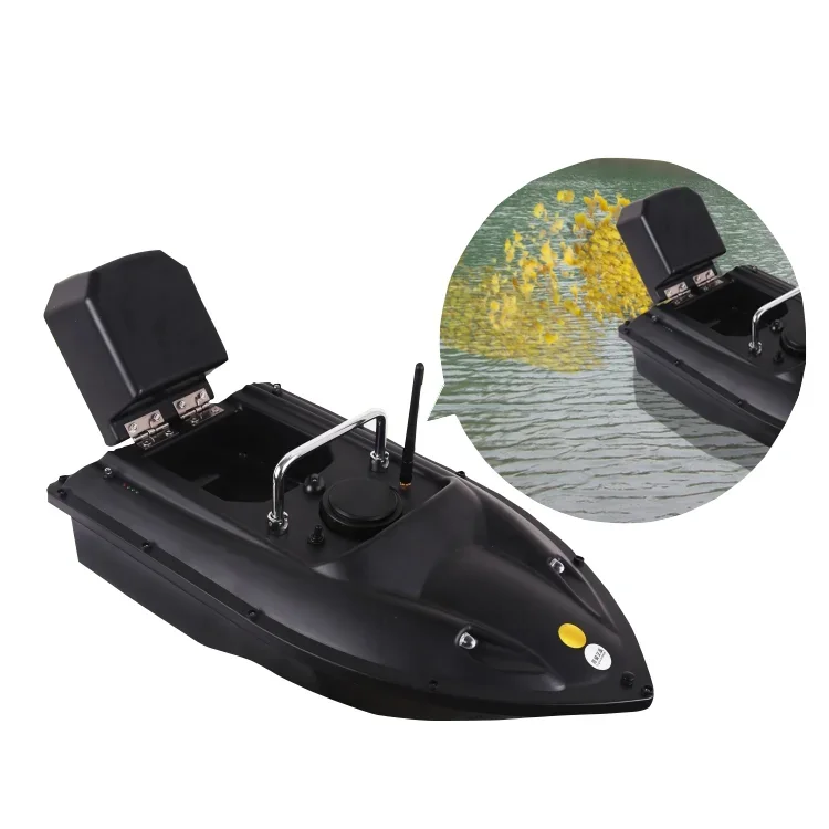 black boat  D 13 Intelligent remote control Single warehouse fishing bait boat