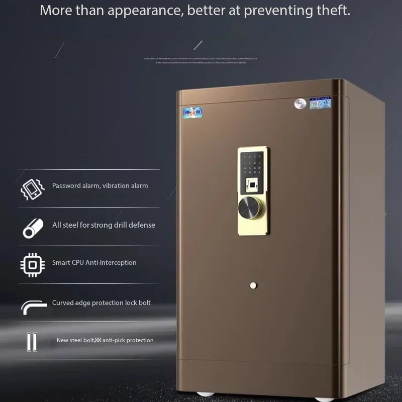 with fingerprint anti-theft feature Modern luxury living room decoration Home use large-sized all-steel safe, 70CM or 80CM