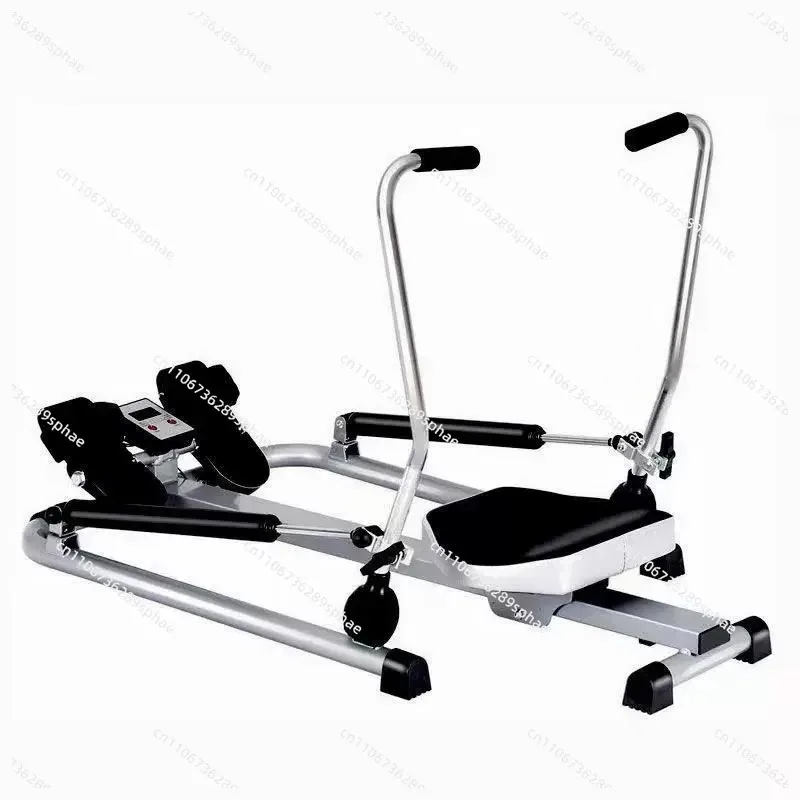 Backrest rowing machine Fitness training equipment Hydraulic foldable paddles Silent resistance Small rowing boat