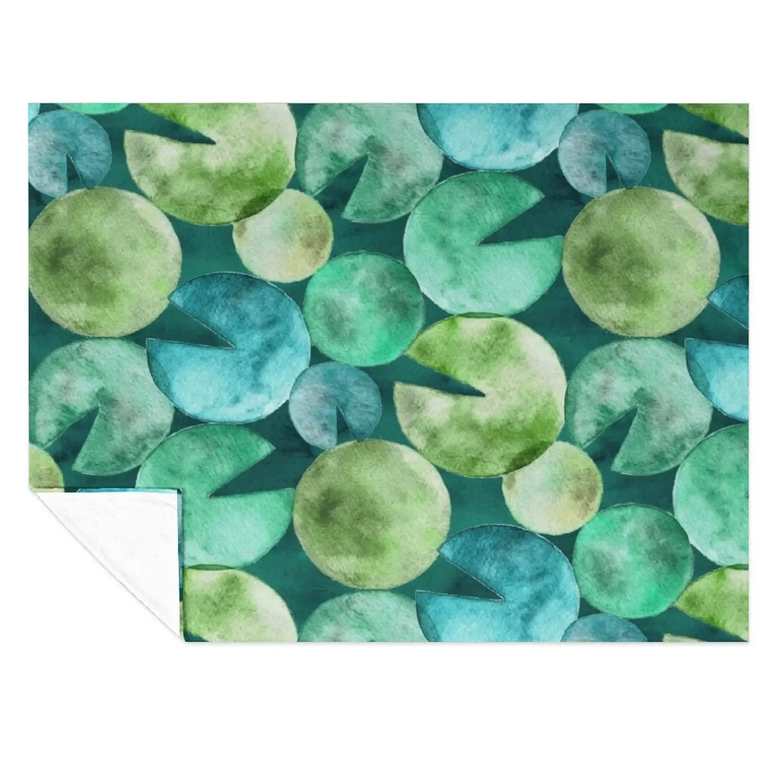 

Watercolor Lily Pads Throw Blanket for sofa anime Baby Furrys Blankets