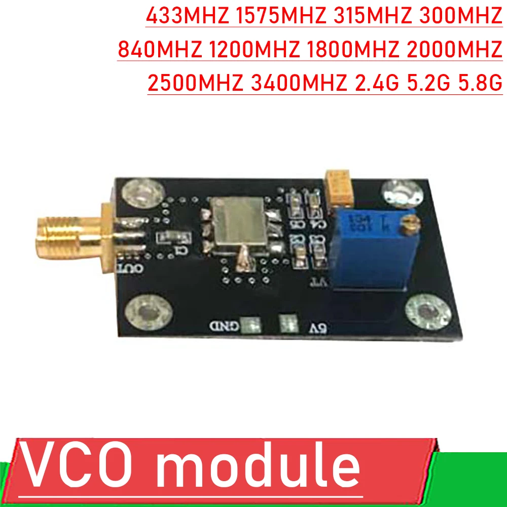 VCO module RF voltage controlled oscillator frequency signal source 433M 900M 1.5G 2.4G 5G 5.8G FM radio VHF SDR GPS WIFI Drone