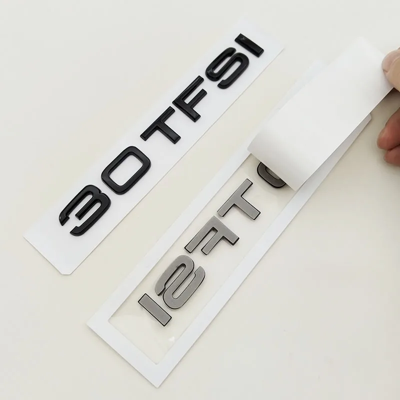 3D ABS 30 35 40 45 50 55 TFSI Logo Car Letters Trunk Emblem Badge Sticker For Audi A1 A3 A4 A5 A6 A7 Q3 Q5 Q7 TT Accessories