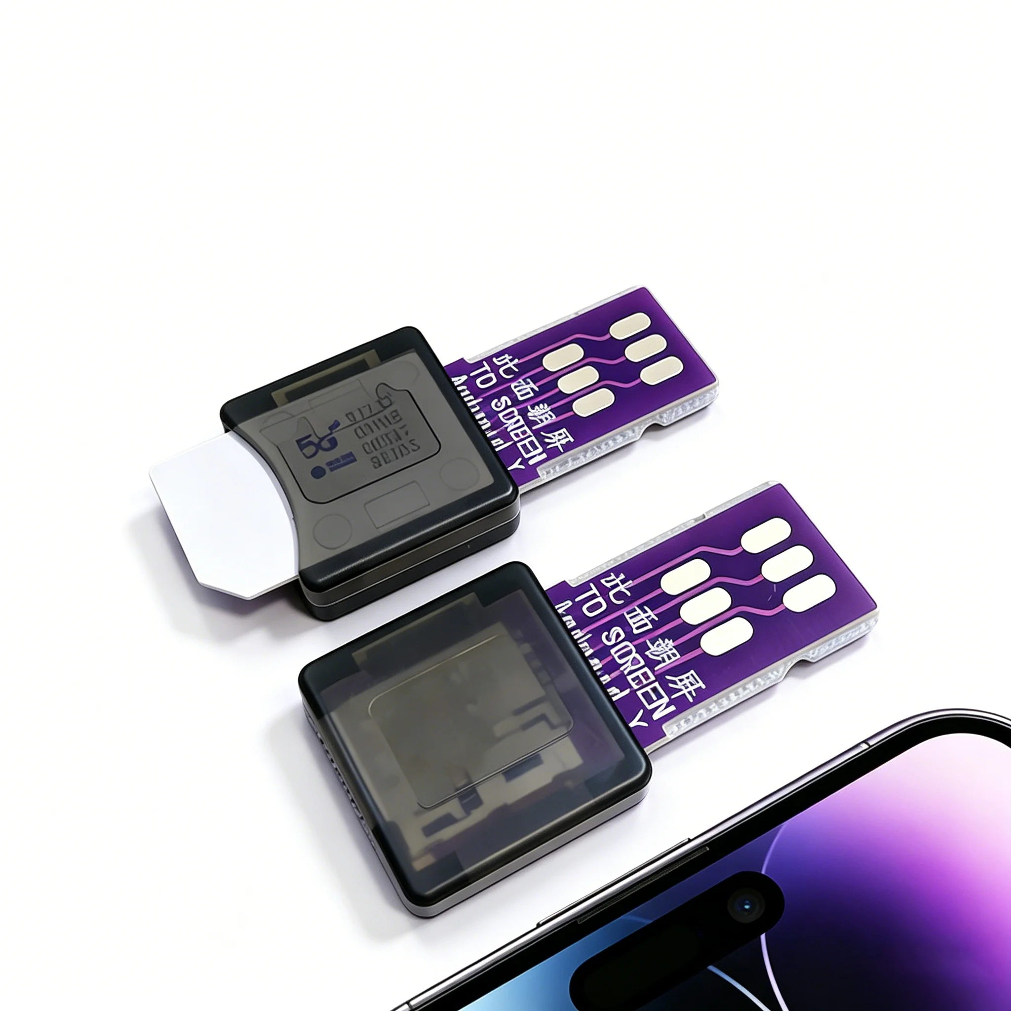 Cell Phone SIM Card Reader Adapter,  Suitable for Samsung, MotoGP External SIM Card Plate, Quick Change SIM Card for Cell Phone
