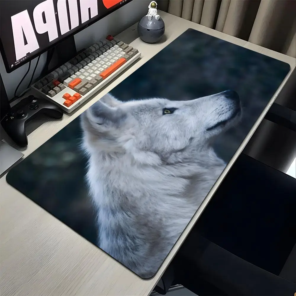 Animals W-Wolf Large Gaming Gamer Big Mouse Mat Computer Locking Edge elderly MousePad 90x40cm Keyboard Desk