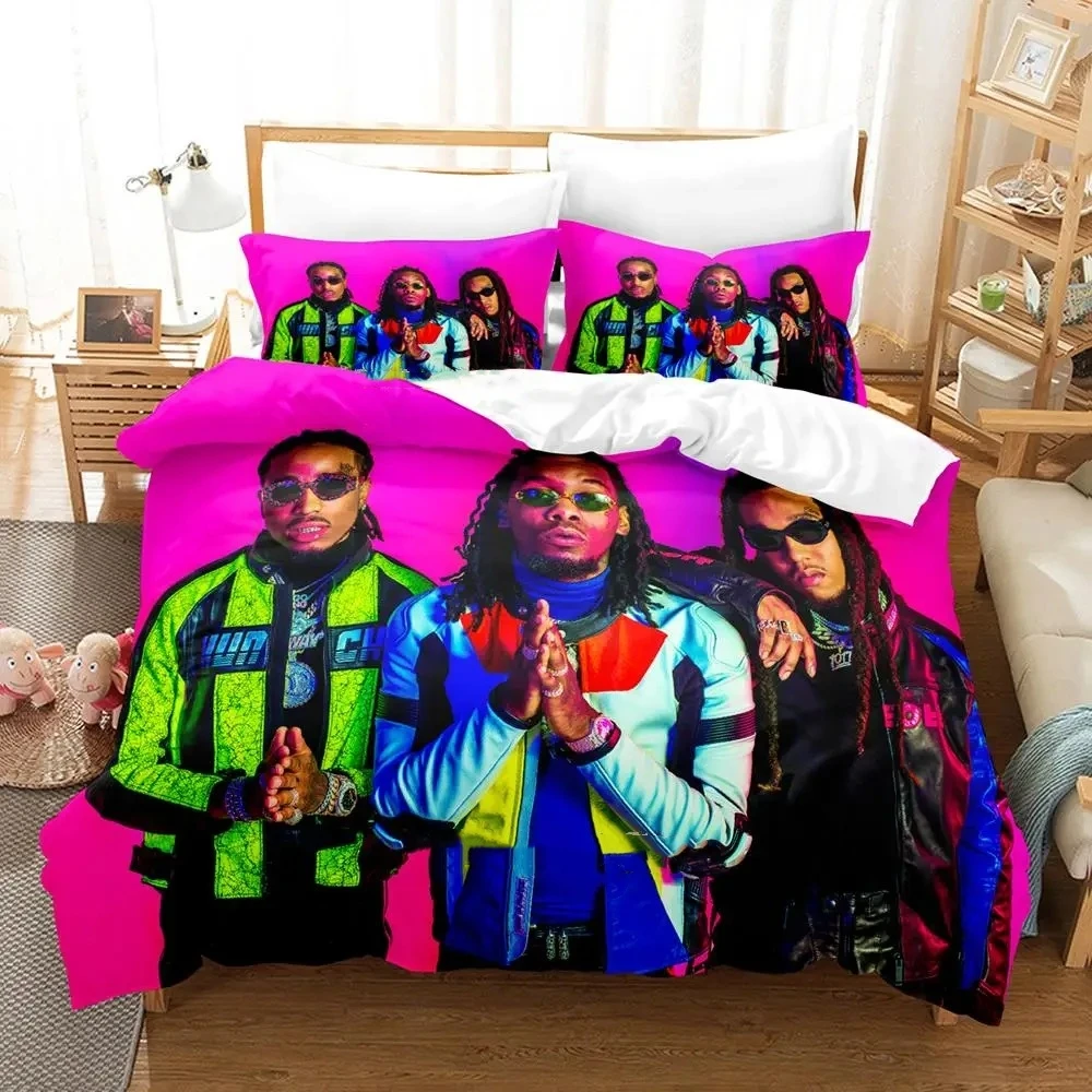 

New Music Migos Bedding Set Single Twin Full Queen King Size Bed Set Adult Kid Bedroom Duvetcover Sets Anime parure de lit Bed