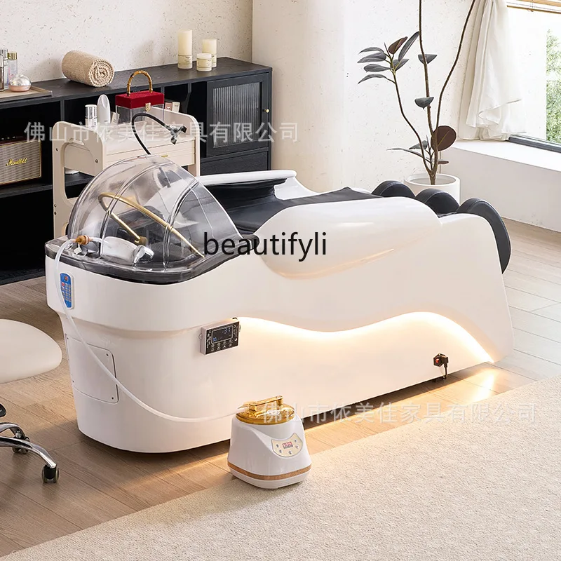 

Electric massage shampoo bed Barber shop Automatic massage head treatment bed Water circulation fumigation