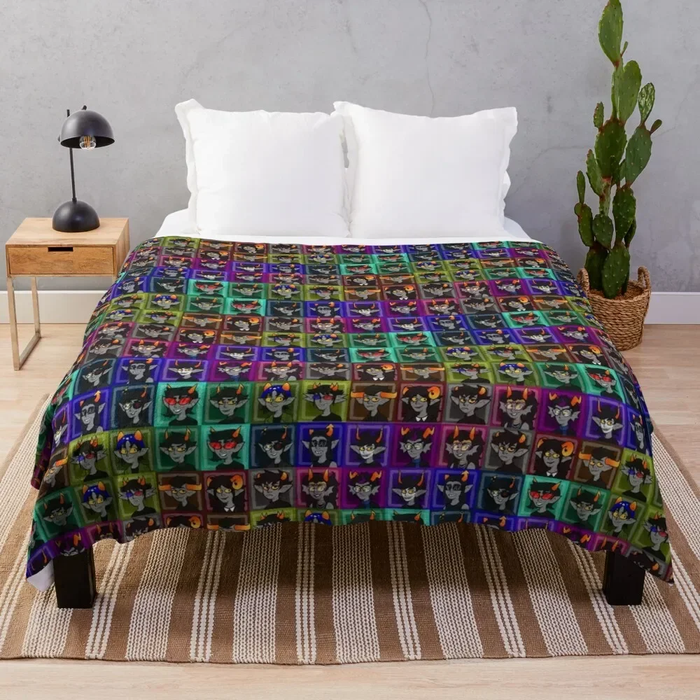 

Troll Grid Throw Blanket Warm Hairys Blankets For Bed Cute Plaid Blankets