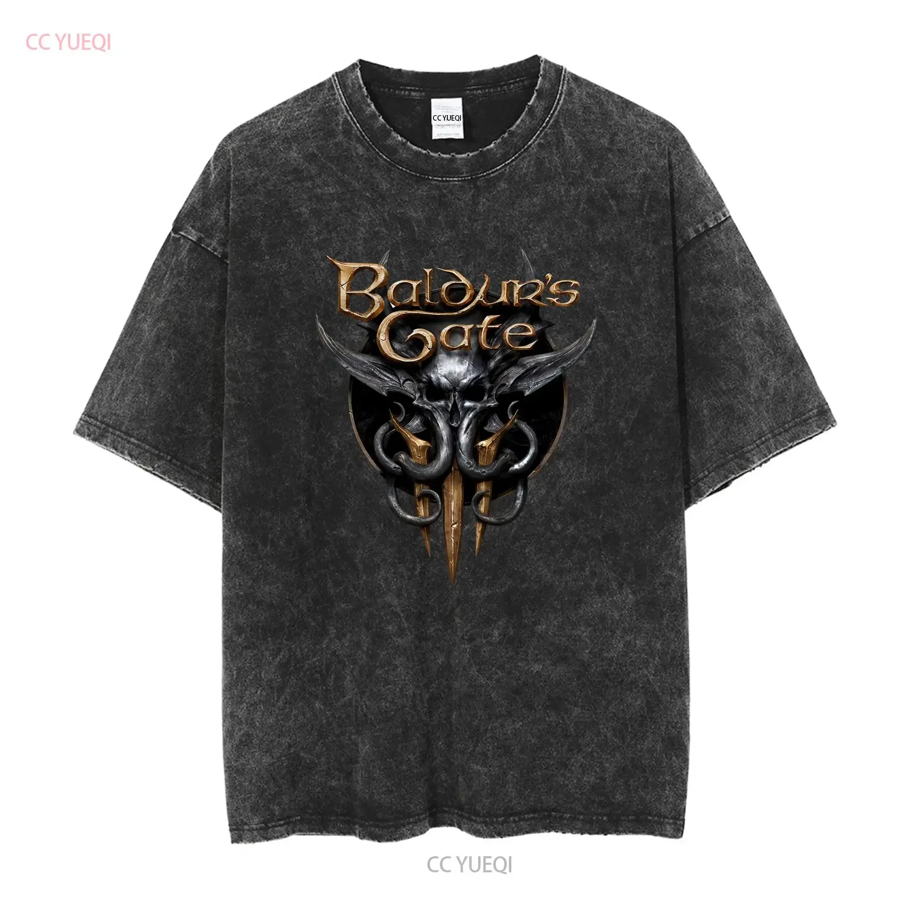 Baldur Gate 3 Fan T Shirt For Gamer BG3 Astarion Karlach Shadowheart Laezel Appareal Minthara And Boo High Elf vintage Washed