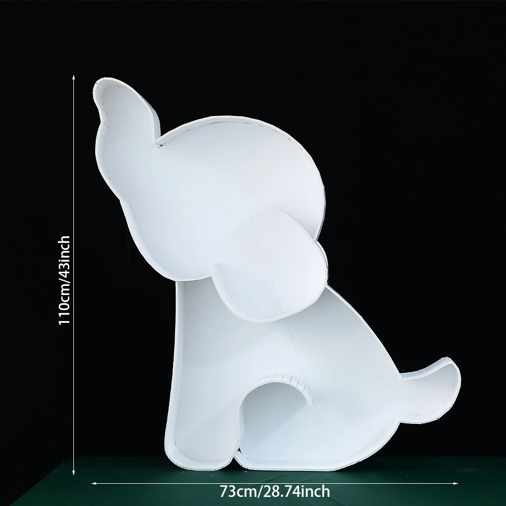 110cm KT Board Cute Elephant Mosaic Balloon Frame Baby Shower Party Decoration DIY Balloon Filling Box Birthday Weeding Backdrop