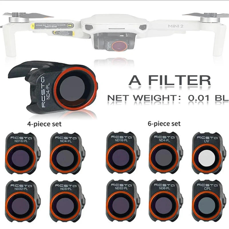 For DJI Mavic MINI 1/2/SE Camera Lens Filter UV CPL ND4 ND8 ND16 ND32 ND/PL Drone Filters Set for DJI Mini 2 SE 4K Accessories