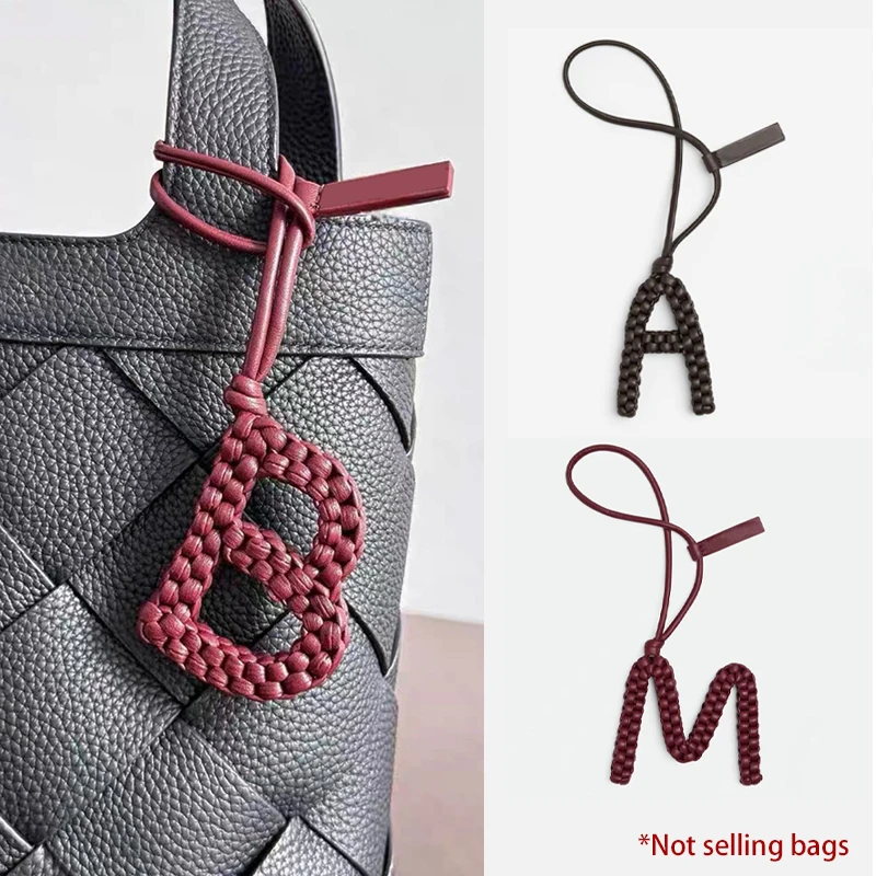 

Элитный плетеный кожаный брелок-подвеска для женской сумки, ручной работы из воловьей кожи, высококачественное украшение, аксессуар для сумки