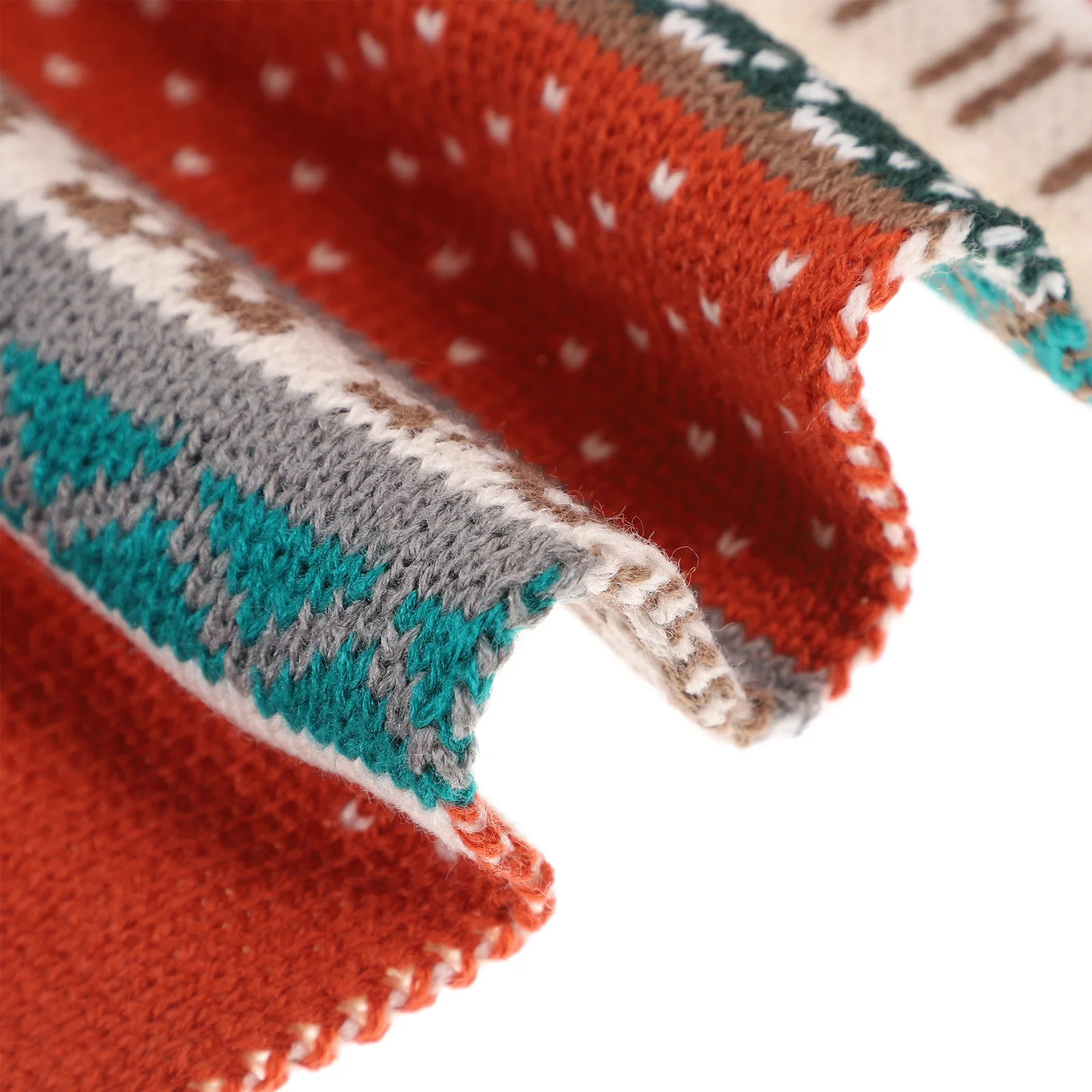 

Xmas Christmas Shawl Wrap Winter Neck Scarf Soft Furry Blanket Scarf Fashion Deer Cartoon Christmas Decor