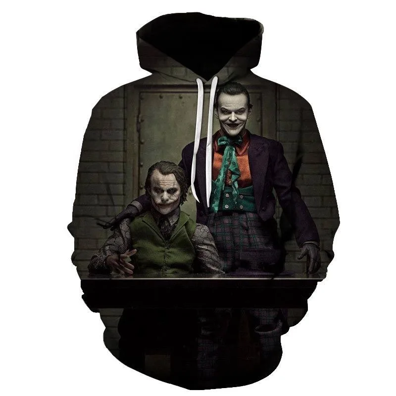 New American Retro Fashion Trend for Both Men and Women Pullover Suicide Squad Series 3D Printed Hoodie Street Hip-hop Style