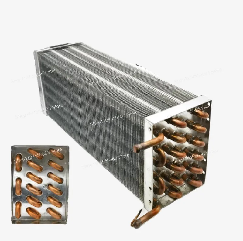 Commercial Finned Evaporator Condenser Pure Copper Tube Aluminum Fin for Freezer Refrigerator Display Cabinet Cooling