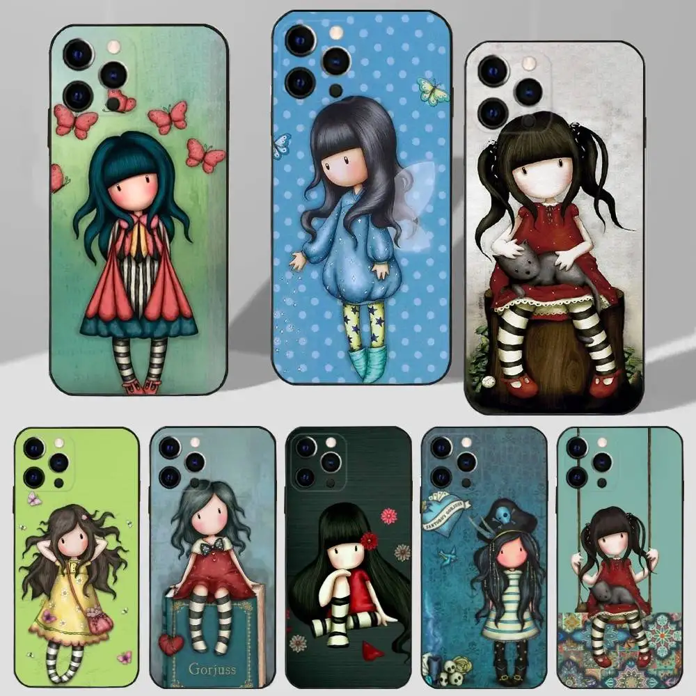 

Cartoon R-RANMA Cute Phone Case For iPhone 16,15,14,13,12,11 Plus,Pro Max,XS,X,XR,SE,Mini,8,7 Soft Silicone Black Cover