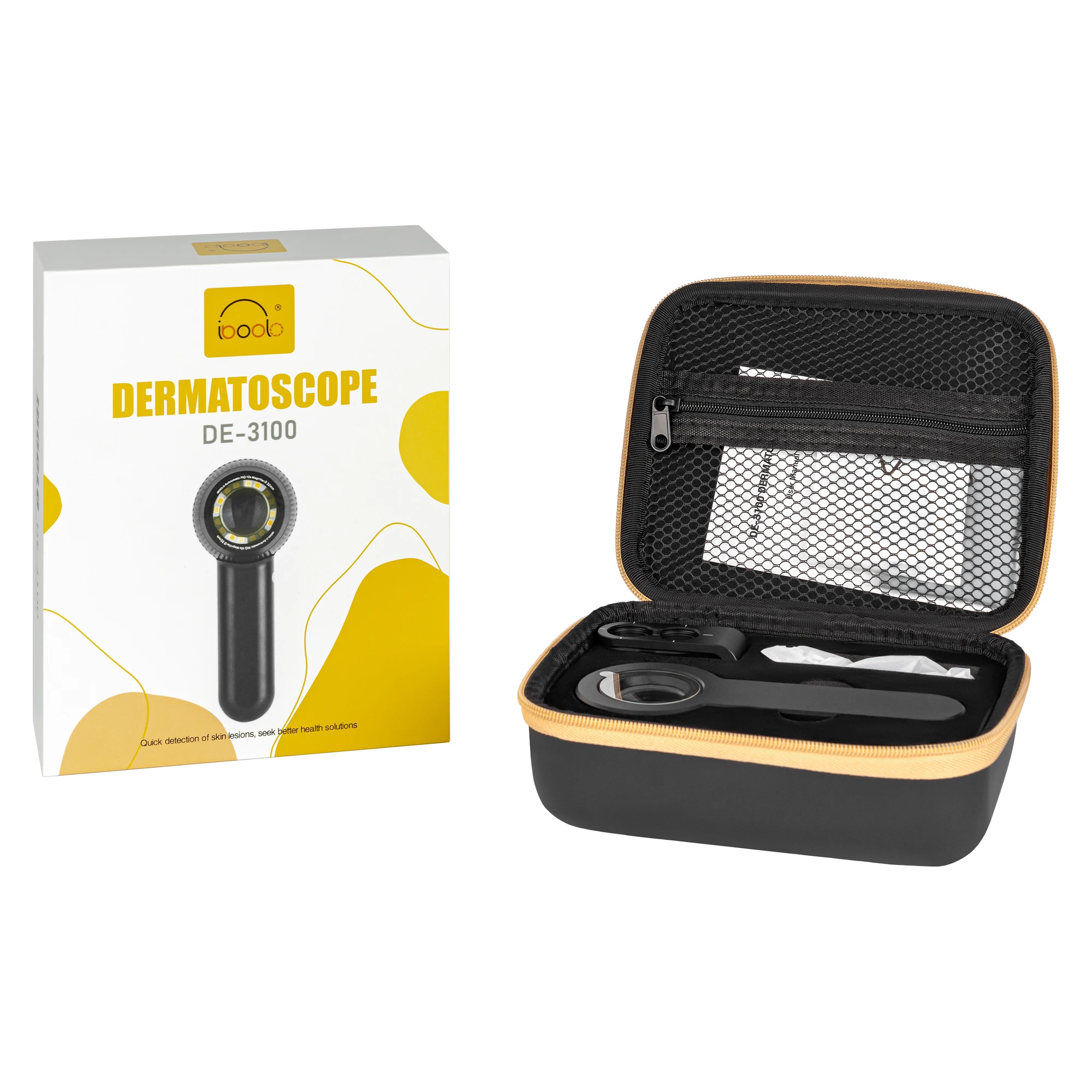 IBOOLO DE-3100 PRO Dermatoscope 365nm แสง UV สําหรับการตรวจรอยแผลของผิวหนังเชื้อรา