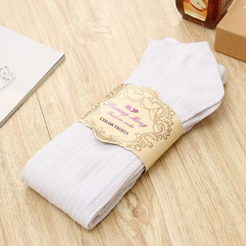 2Pc Women Autumn Winter Pantyhose Cotton Knitted Stocking Candy Color Chunky Ribbed Knitted Leggings Warm Twist Striped Tights