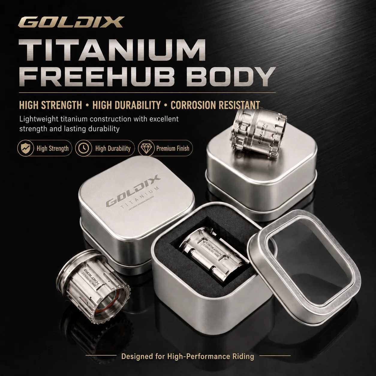 GOLDIX Titanium Alloy Hub Freehub Body MTB HG XD MS Road HGR
