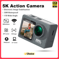 2024 NEW Action Camera 5K 4K 60FPS WiFi Anti-shake Dual Screen 170° Wide Angle 30m Waterproof Sport Camera with Remote Control