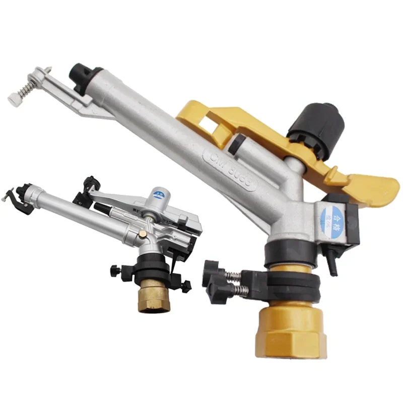 New Adjustable 360° Rotating Impact Sprinkler Spray Gun Rocker Arm Head for Industrial Dust Control Farm Irrigation Garden Lawn