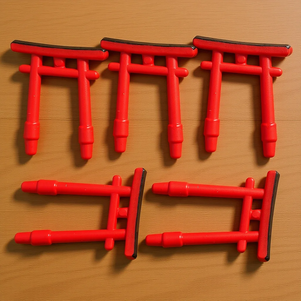 5Pcs Mini Torii Gate Aquarium Decoration Japanese Style Small Torii Gate Ornament Landscaping Sand Table Decor