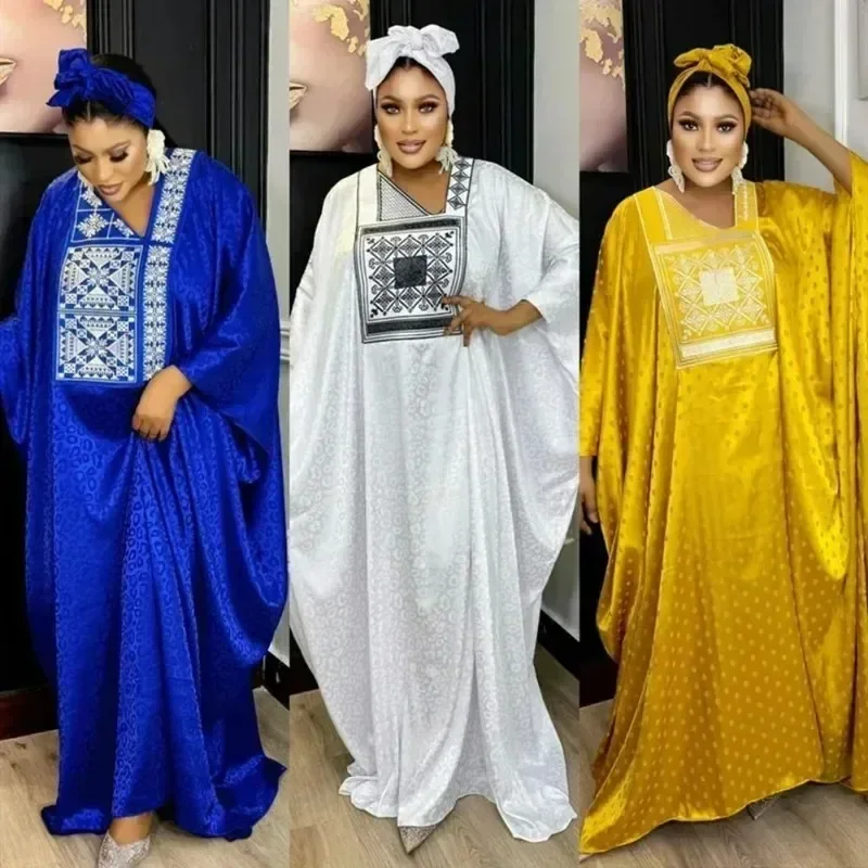 Abayas-vestido musulmán africano de lujo para mujer, caftán largo, vestidos de fiesta de noche, bata Boubou, Abaya, 2025