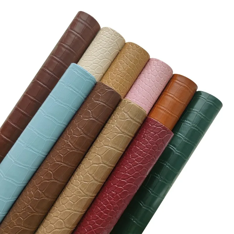 137x250cm Faux Leather Crocodile Fabric Leather for Phone Case Luxury Synthetic PU Leatherette for Making Belt Women Bag Wallet