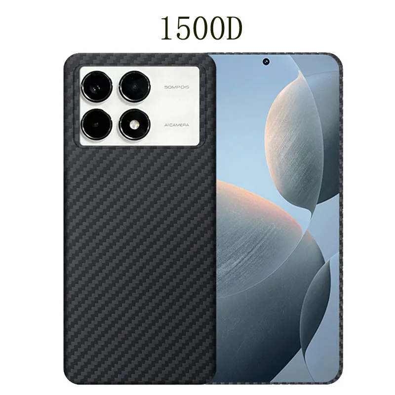 

JIT Case for Xiaomi Poco X6 Pro & Redmi K70E Real Carbon Fiber Aramid Cell Mobile Phone Protective Cover Protection Shell