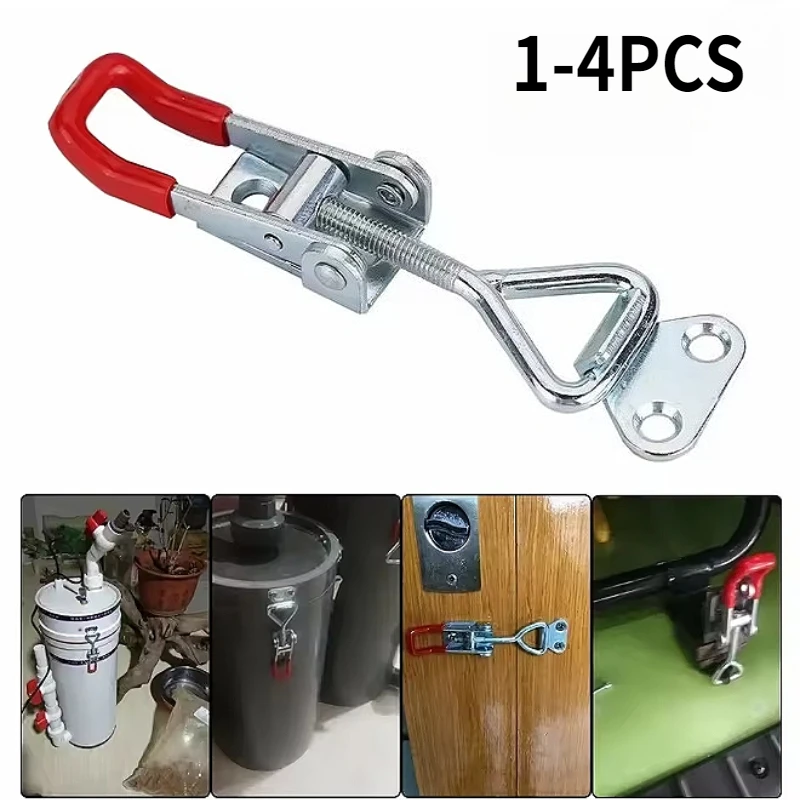 1PC Toggle Latch Catch Toggle Clamp Adjustable Cabinet Boxes Lever Handle Lock Hasp For Sliding Door Furniture Hardware