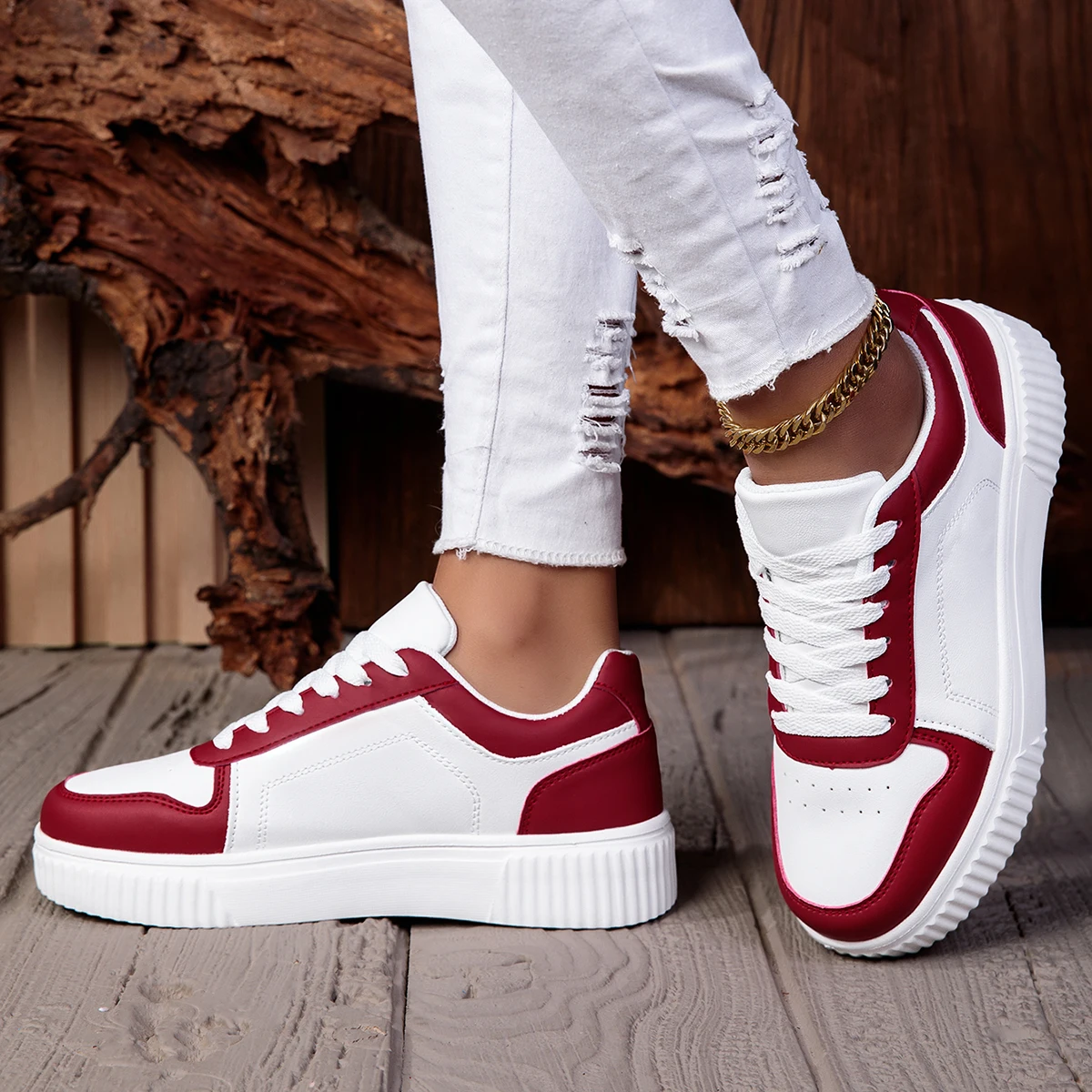 أحذية رياضية كلاسيكية للشارع للرجال - أحذية تزلج خفيفة الوزن للفصول الأربعة، جزء علوي من البولي يوريثان وجزء سفلي من مادة EVA، بطانة قماش مسامية، لاك