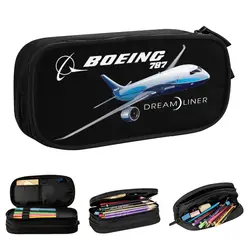 Boeing 787 Dreamliner Airplane Pencil Cases Pencil Pouch Pen Box for Girl Boy Big Capacity Bags Students School Gift Stationery